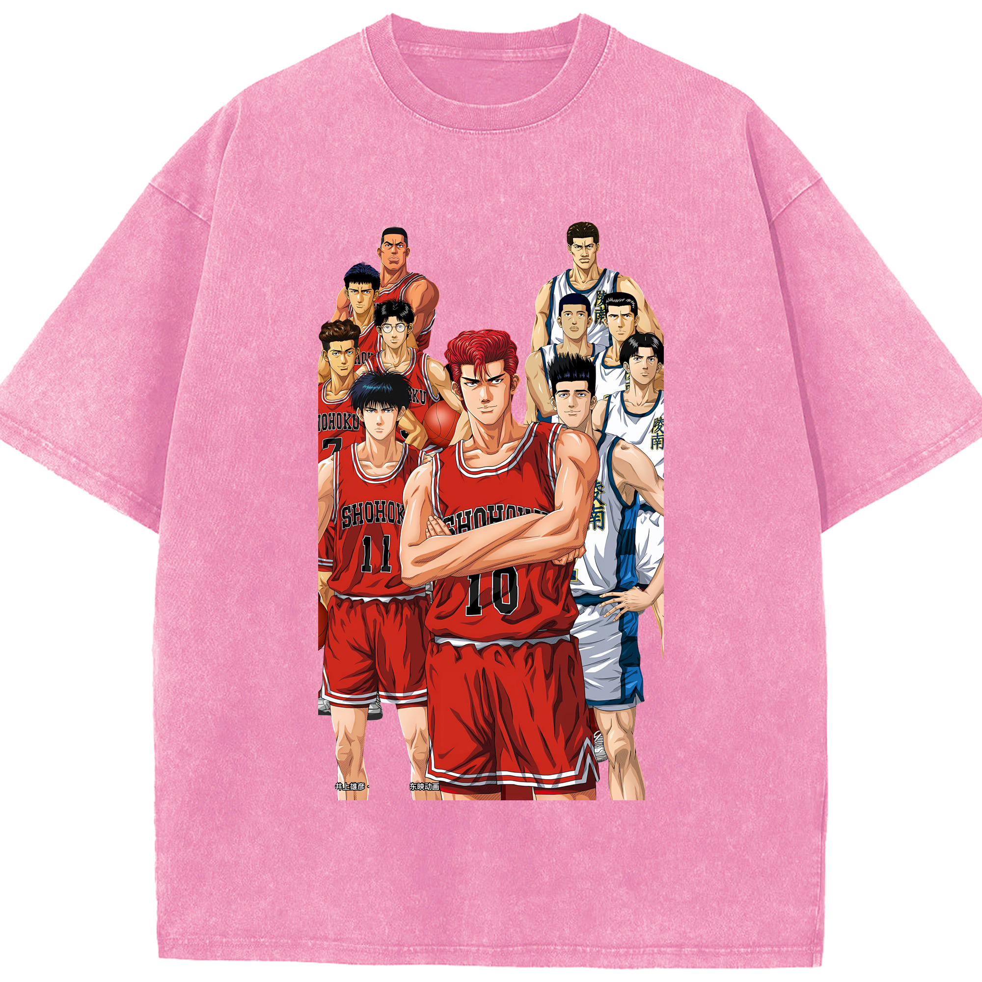 （画像用） SLAM DUNK／スラムダンク 綿100% ヴィンテージ風 半袖Tシャツ（フロントプリント）